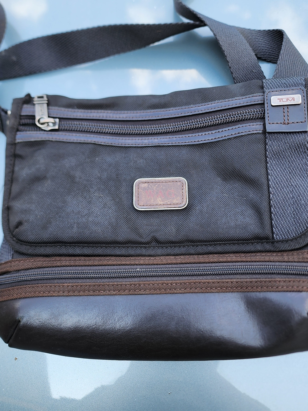 Tumi Alpha Bravo Crossbody Bag Black and Brown Men’s Messenger Bag
